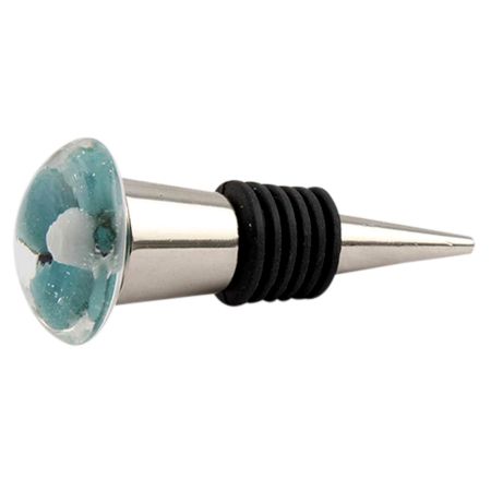 Sea Green Glass Wine Stopper (Set Of Two piece)